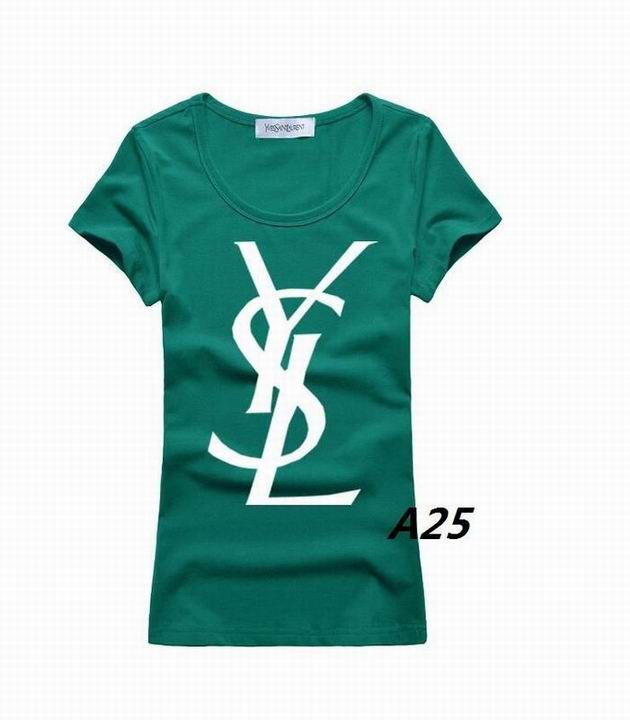 YSL short round collar T woman S-XL-213